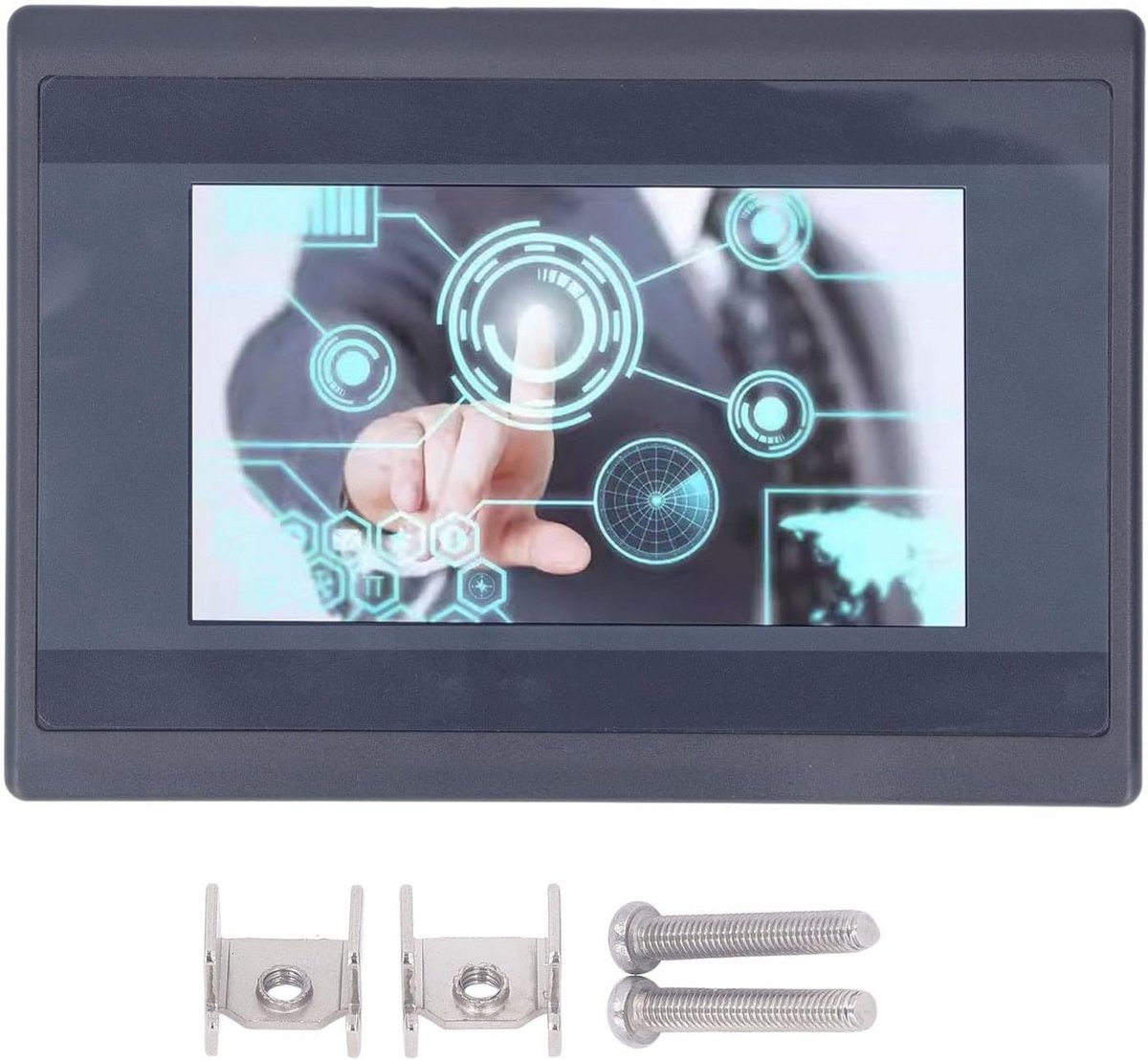 HMI PLC Touchscreen Alles-in-één Besturingspaneel met 8 Ingangen en 4 Relaisuitgangen DC24V