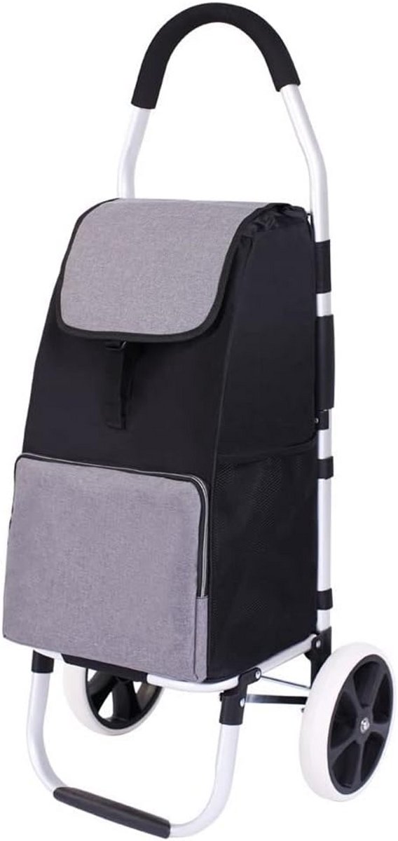 Opvouwbare Boodschappenwagen met Wielen en Grote Capaciteit Trolley