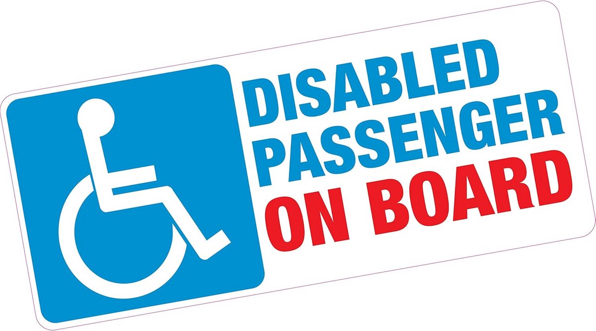 Opvallende Sticker voor Passagiers met Beperking of Ouderen - Blauw