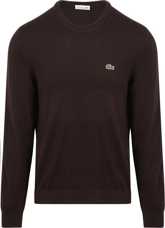 Pull Lacoste Marron Foncé - Taille L - Hommes - Pulls
