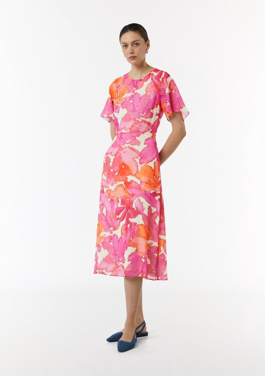 comma - female - Midi-jurk met all-over print