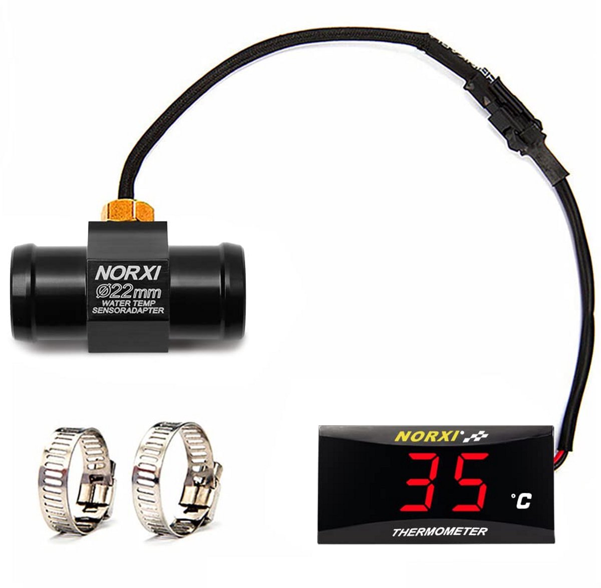 Universele Digitale Motor Waterthermometer met Temperatuuralarm