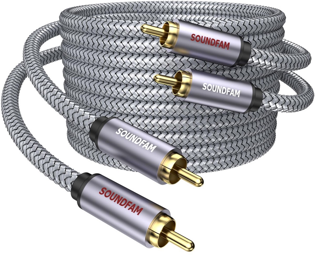 2 Meter Cinch Kabel Stereo Audio 2 RCA naar 2 RCA voor Subwoofer en Installatie