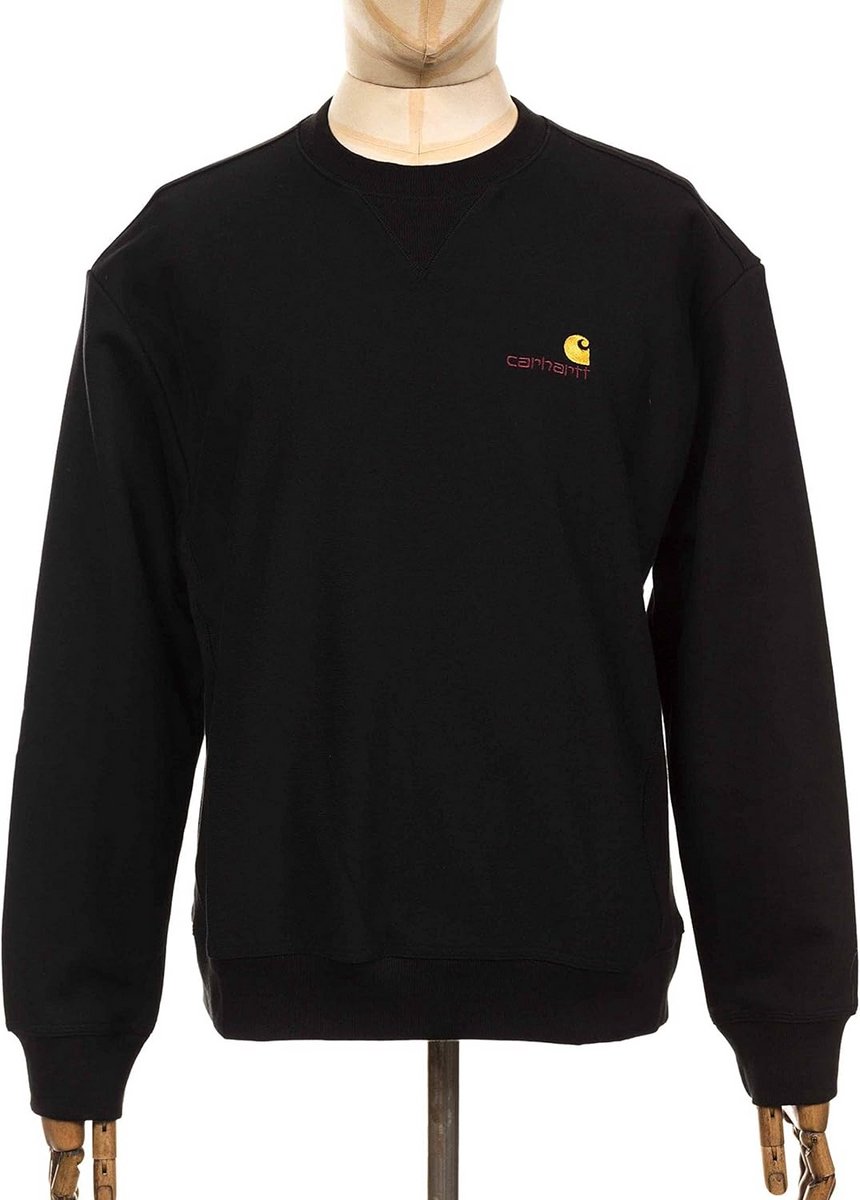 Comfortabele Heren Sweater met Geborduurd Logo - Zwart