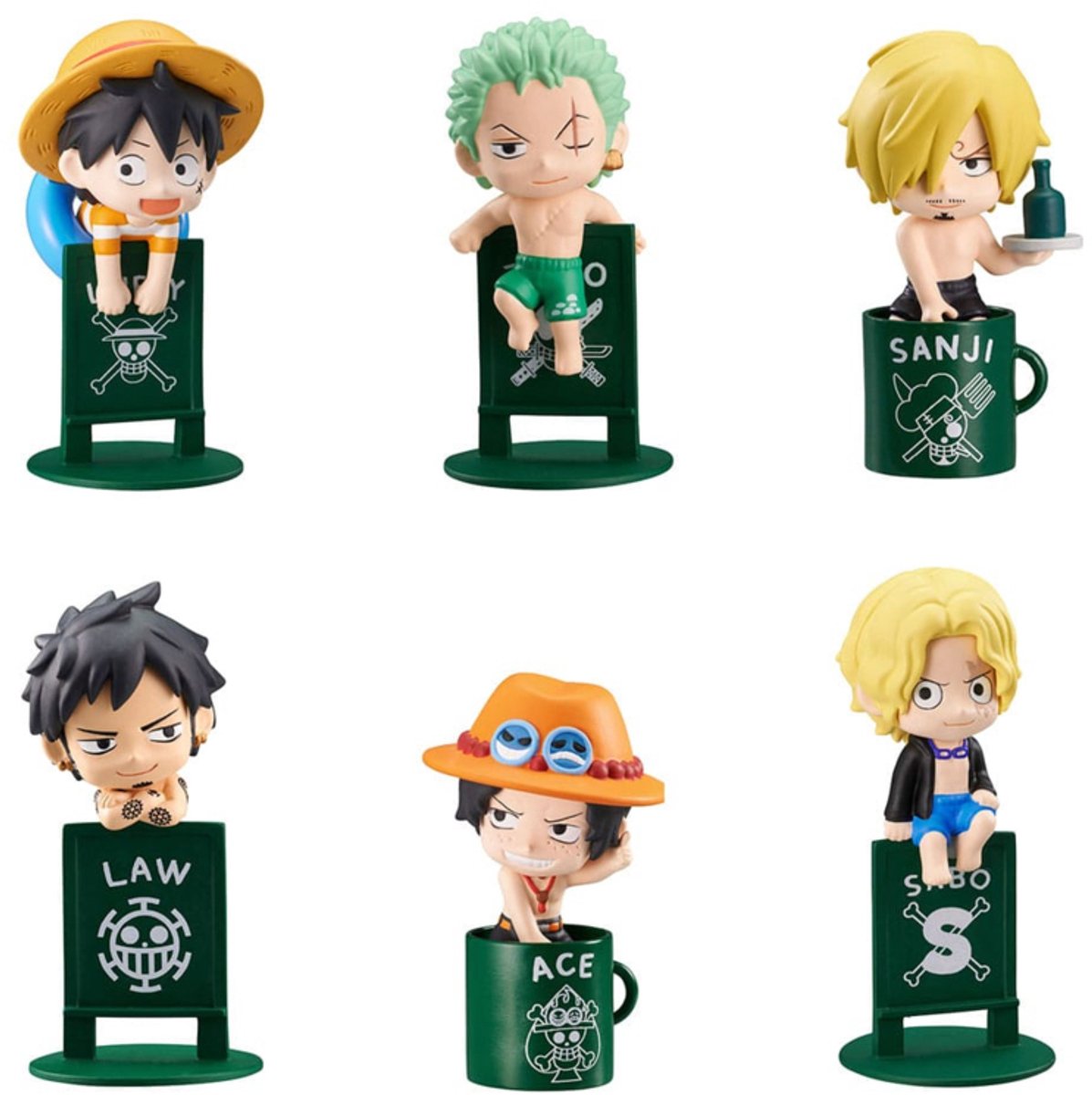 Megahouse One Piece Ochatomo Series Pirates´ Vacance Ruilfiguur Geassorteerd 4 Cm Veelkleurig