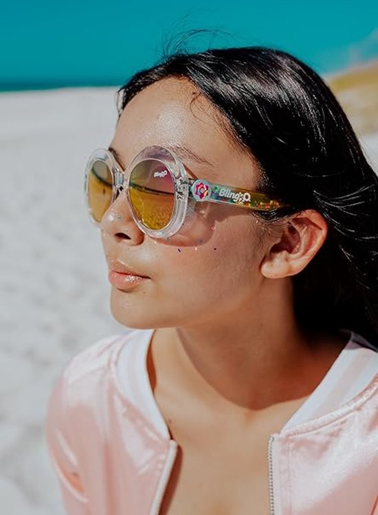 Bling2o ZONNEBRIL: GLASS BEACH - Sprinkle Sunrise, siliconen, 100% UV bescherming, in doorzichtige bewaardoos, 3+ van Bling2o — afbeelding 2