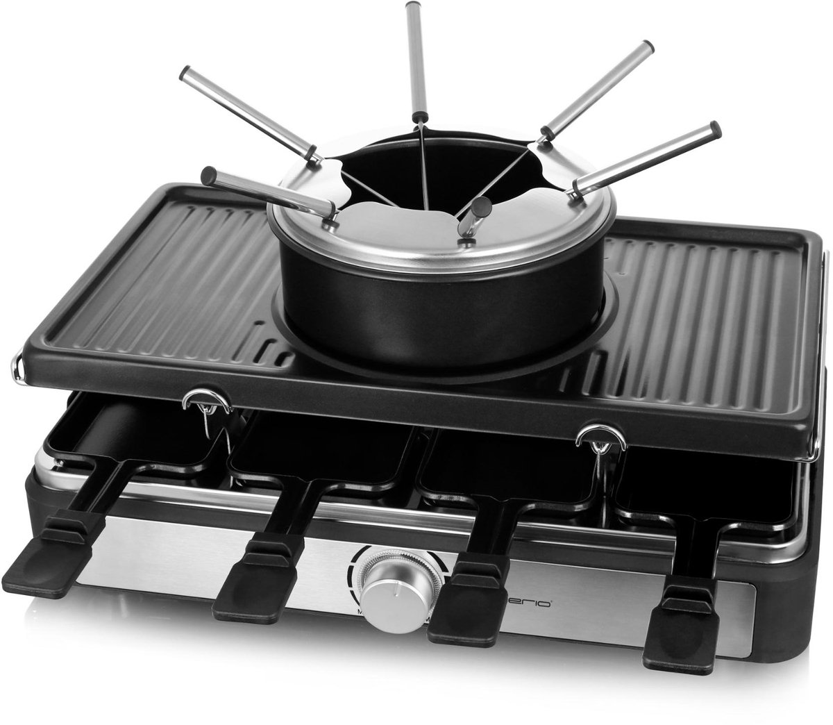 Bol.com Emerio Rg-124930 Gourmet En Fondue Set Zwart/Rvs aanbieding