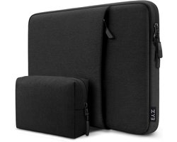 14 inch laptoptas, laptophoes, laptophoes 14 inch tas voor 2023, 2024, MacBook Air 15, M3, M2,14 inch notebook, Lenovo Thinkpad Ideapad, Chromebook HP Acer Dell, 15 inch Surface, Mac Pro 15, zwart