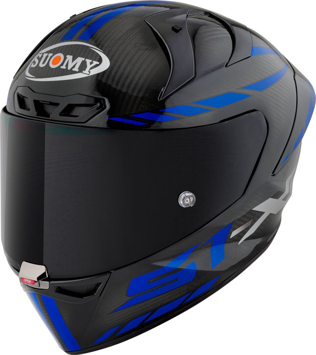 Suomy S1-XR GP Carbon Hypersonic E06 Zwart Blauw Integraalhelm - Helm