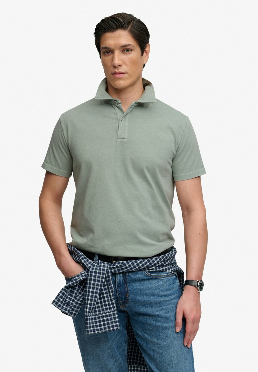 Superdry Poloshirt Essential Jersey Polo M1110509a Slate Mannen Groen