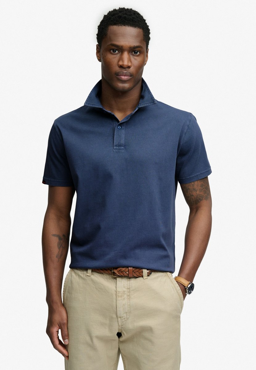 Superdry Poloshirt Essential Jersey Polo M1110509a Bottle Mannen Blauw