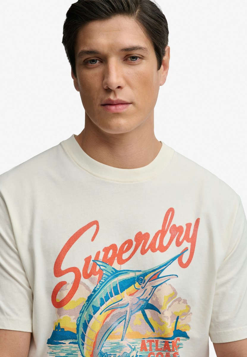Superdry Maritime Loose T-shirt Heren T-shirts Wit