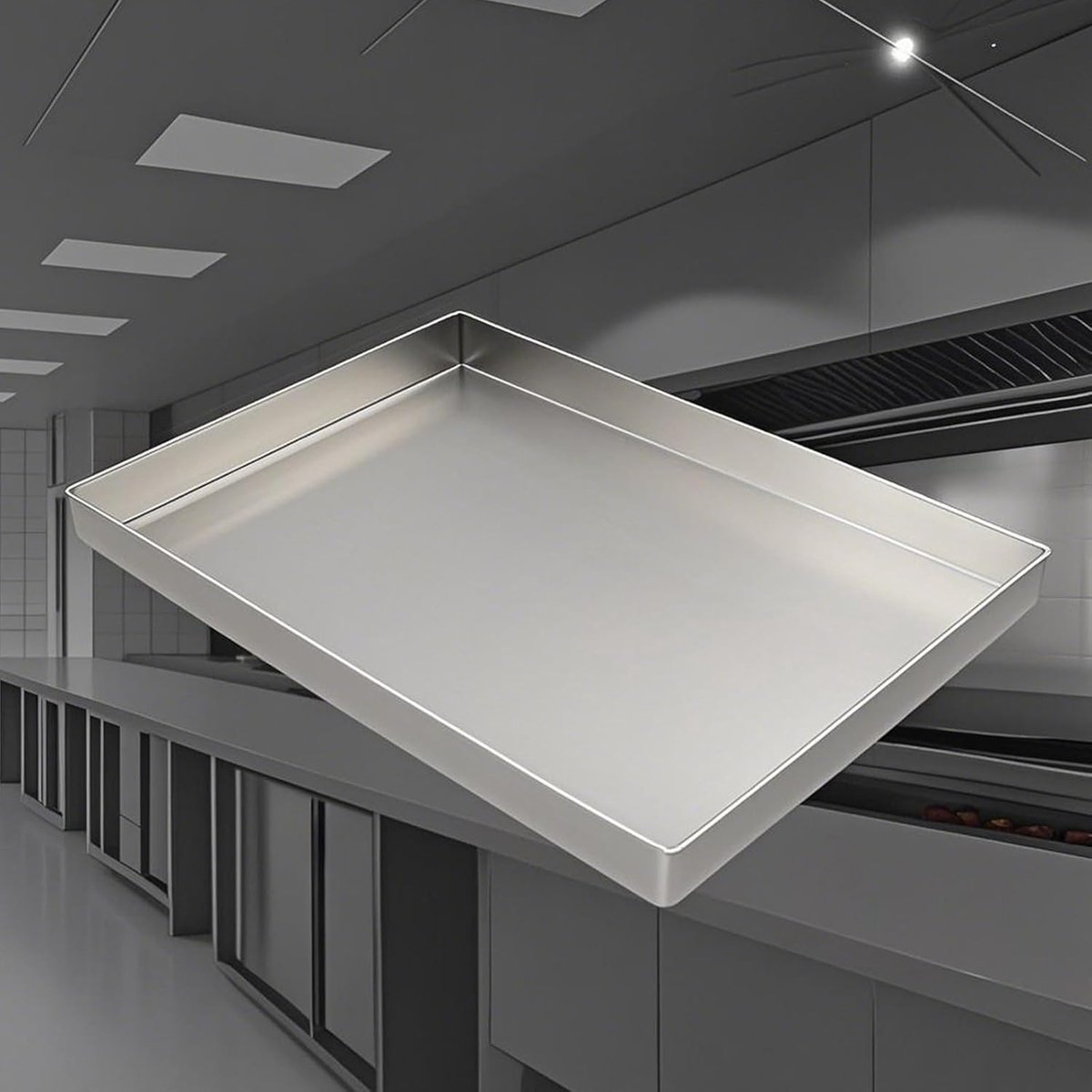 Lekbak RVS - Condensopvangbak - Airco Buitenunit - 5cm Diep Roestvrij - 120x60cm - Metaal