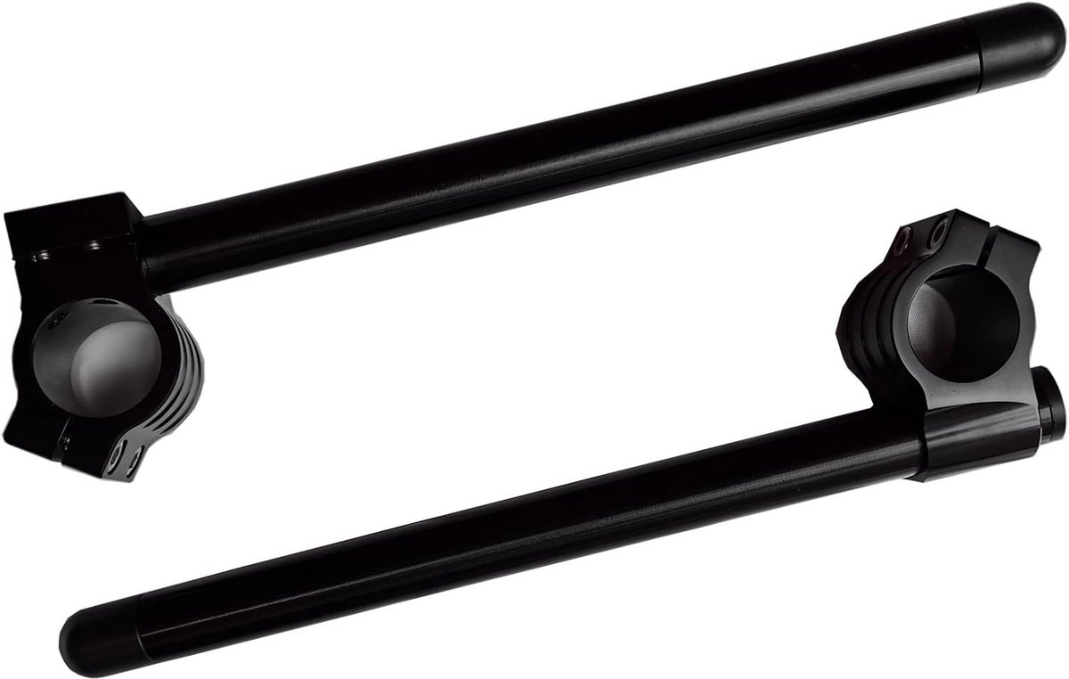 Clip-on Stuur - Motorfiets Stuur - Cafe Racer Modificatie - CNC Gefreesd Aluminium - 33mm Vorkbuis - Zwart