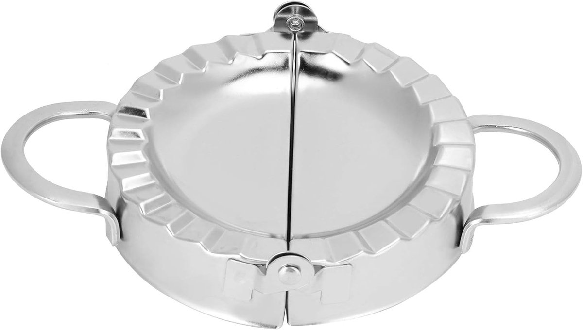 Knoedelmaker Pers - Gyoza Empanada Vorm - Zelf Deeg Maken - Roestvrij Staal - Diameter 8.5 cm