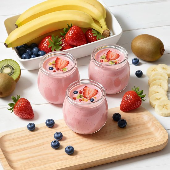 Glazen Yoghurtpotjes - Dessertglazen met deksel - Bewaren en serveren - Vaatwasser vriezer magnetronbestendig - 200 ml 40 stuks - Transparant — afbeelding 4
