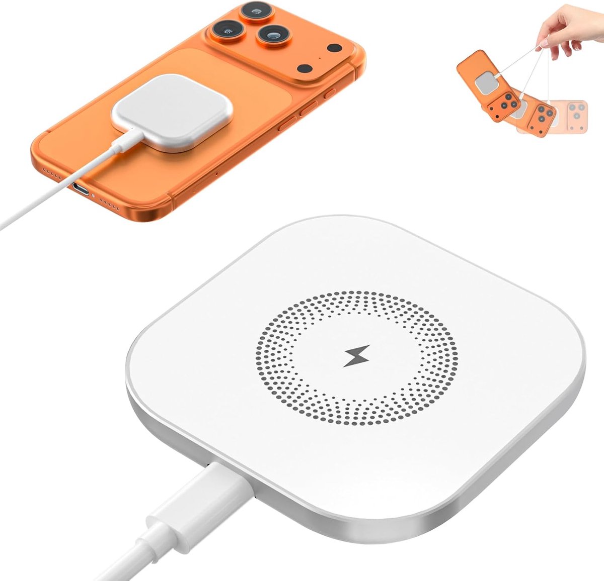 Draadloze iPhone Oplader – Wireless Charger – Draadloze Lader - telefoon dock