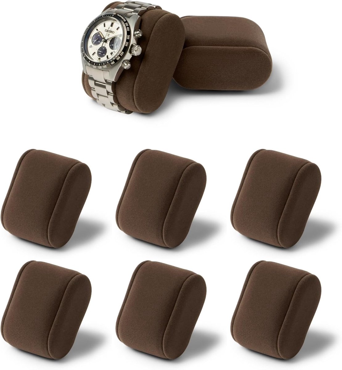Horloge Kussens - Opbergkussens - Horloge Bescherming - Set van 6 - 50mm Breed - Grijs