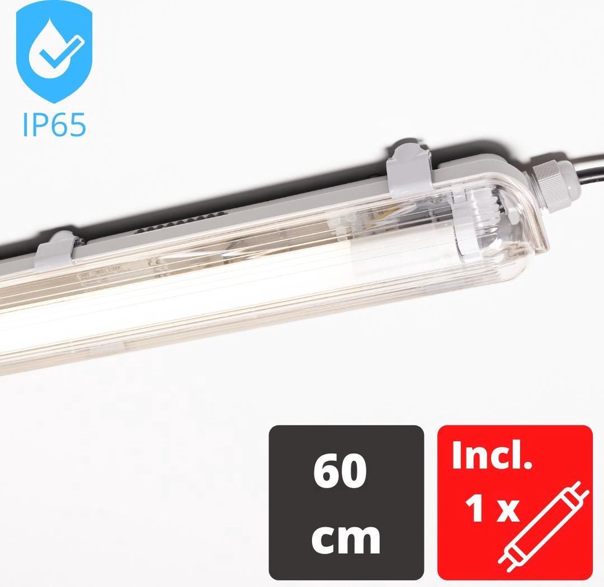 LED.NL LED TL armatuur compleet incl. LED buis 60 cm - 9W vervangt 36W - IP65