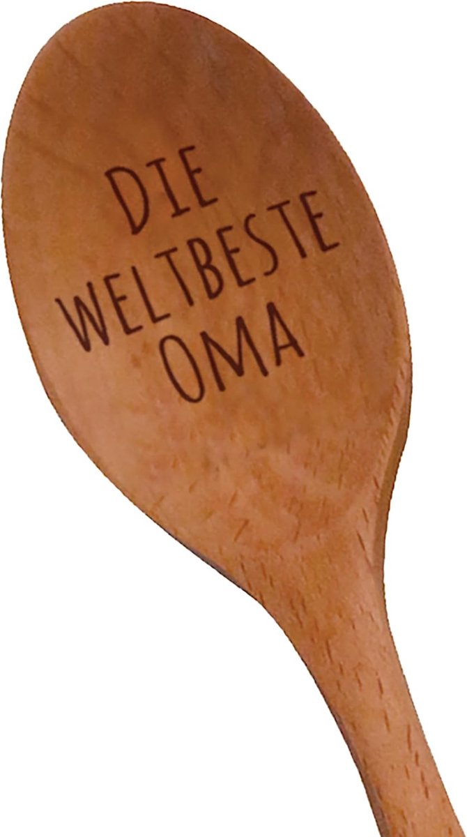 Houten Kooklepel - Keuken Gadget - Cadeau Idee - Speciaal Ontwerp - 12 x 18 cm - Goud