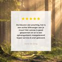 Review: 'De kleuren zijn prachtig, het is een echte blikvanger aan je muur! Het canvas is goed gespannen en er is een ophangsysteem meegeleverd! Super service & snel geleverd.' - Irene de Jong.