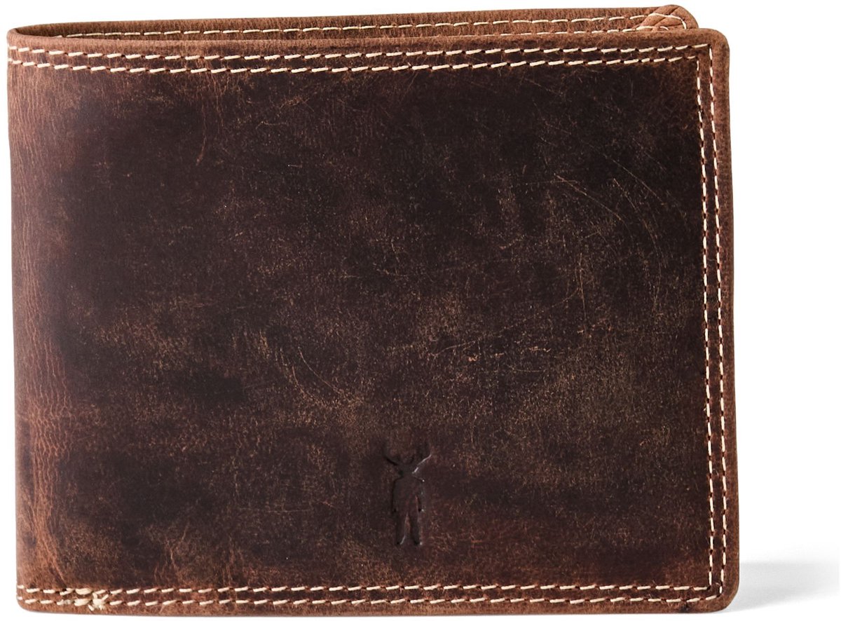 Jack Kinsky Baltimore 101 Portemonnee RFID-bescherming Leer 13 cm - Jongens - Horizontaal - cognac
