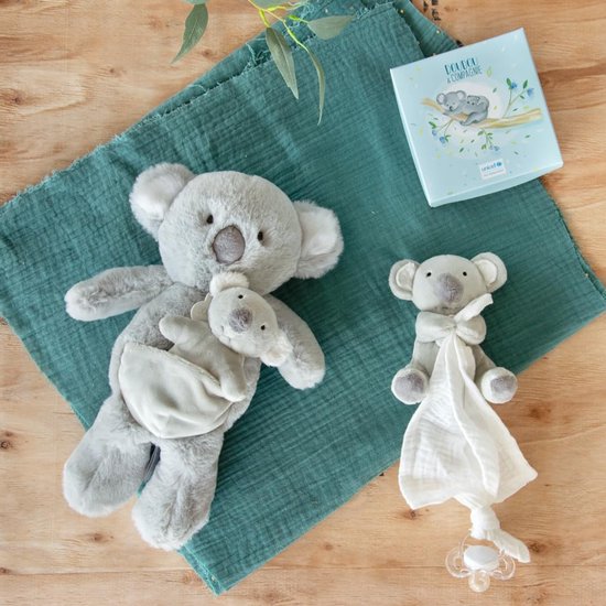 Fopspeenknuffel - Speendoekje met knuffel - Babycomfort - Zachte materialen - 11x11x11 cm - Grijs — afbeelding 3