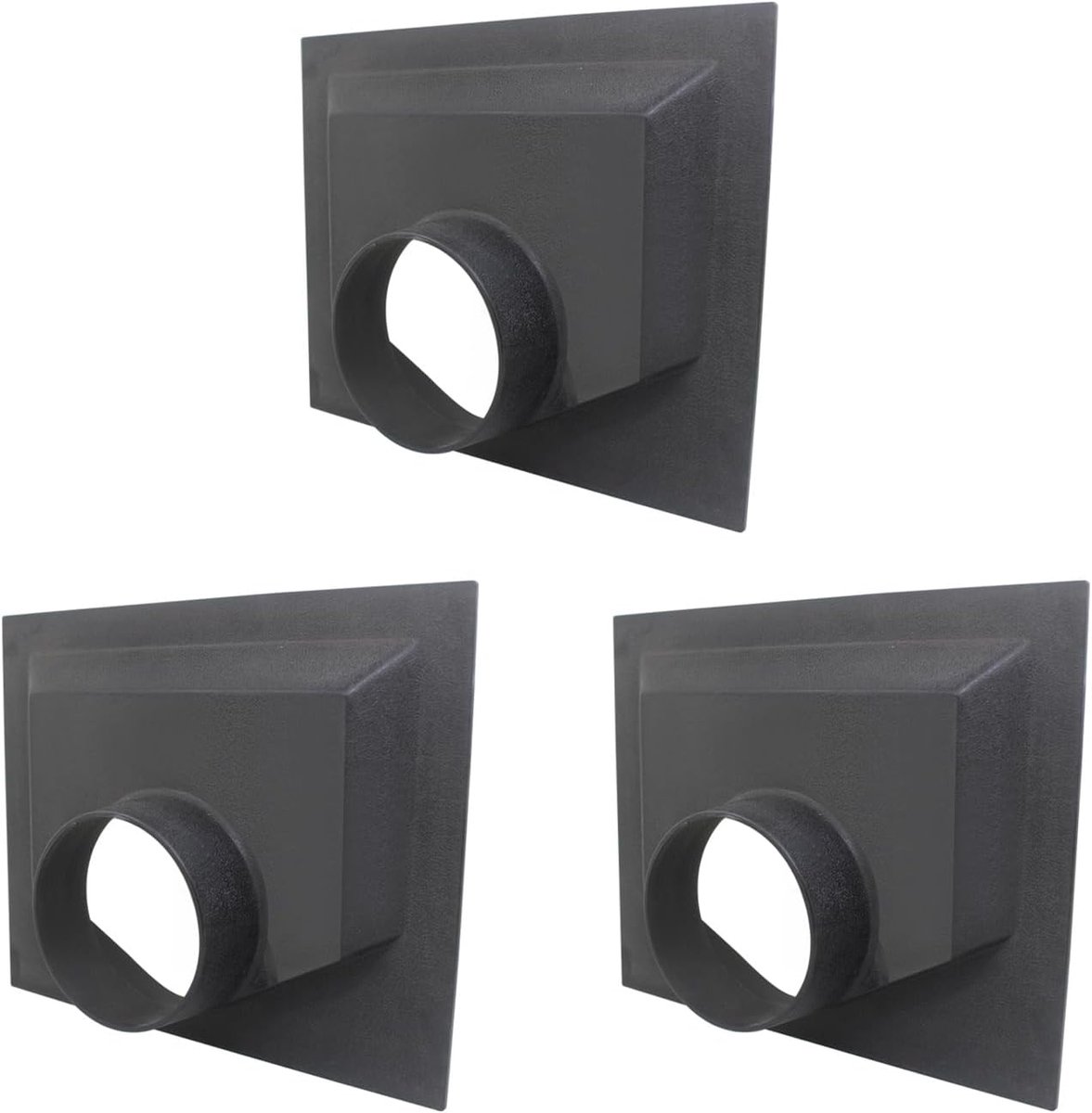 Afzuigmond Houtbewerking - Stofzuiger Mondstuk - Werkplaats Schoonhouden - Set van 3 Stuks - 26x21.5cm - Zwart