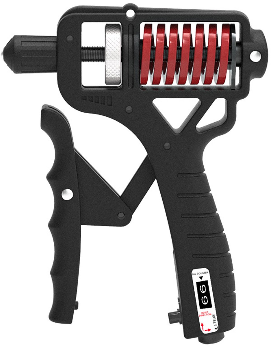 5-165kg – Gripsterktetrainer Verstelbaar – Premium – Voor Onderarm- & Polstraining – Zwart – Ideaal voor Krachtopbouw