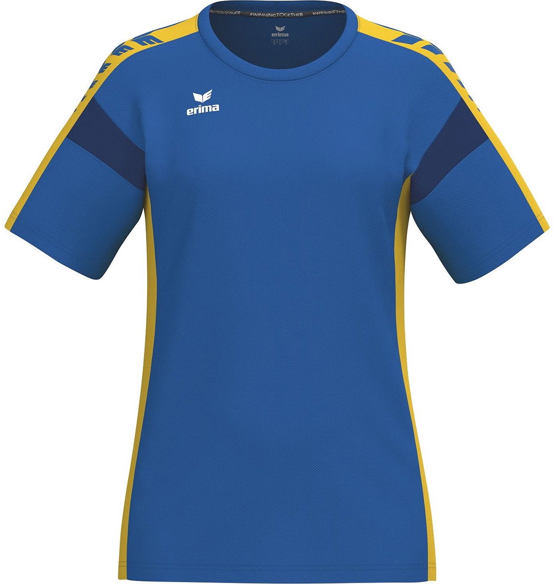 Erima Celebrate 125 T-Shirt Dames - New Royal / Geel | Maat: 40