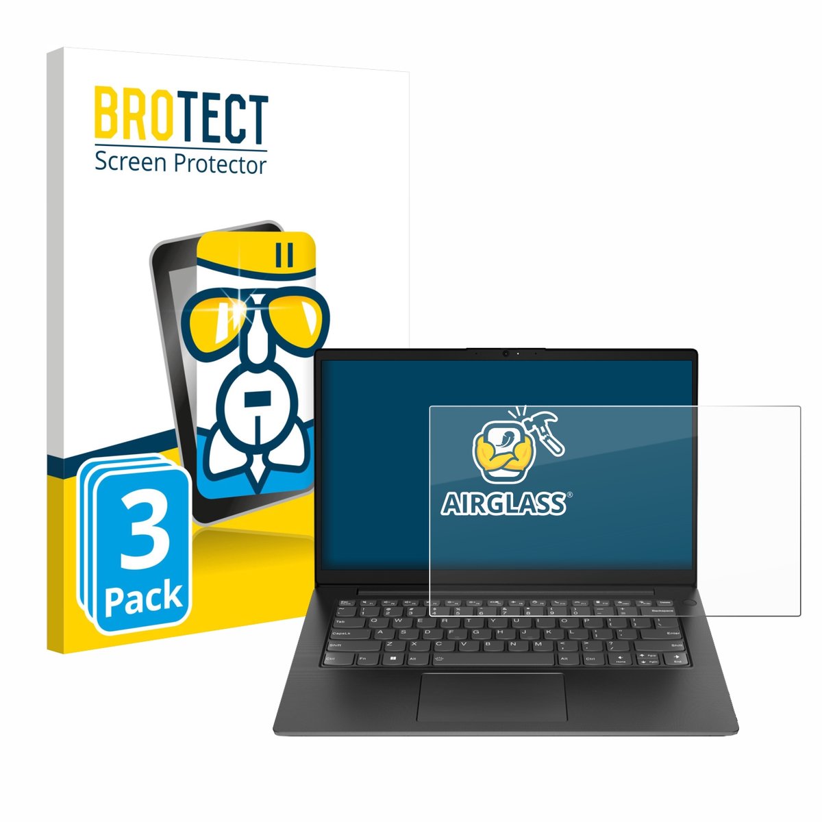 Screenprotector 3 Stuks voor Lenovo V14 Gen 4 Beschermglas transparant