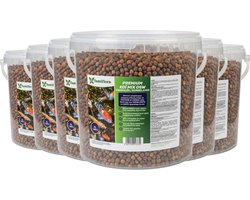 Famiflora Koi Mix OSW 10KG voer voor koivissen - 6x 5L (=30L) - 6mm Korrel - Premium Koivoer - Met Astaxanthine voor Intense Kleuren - Stimuleert gezonde groei zodat je koi groot en sterk worden