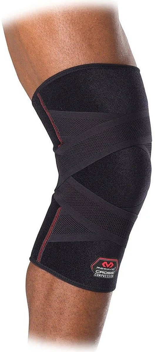 Mcdavid Cross Compression Kniesleeve Ondersteunend Heren - Zwart | Maat: S