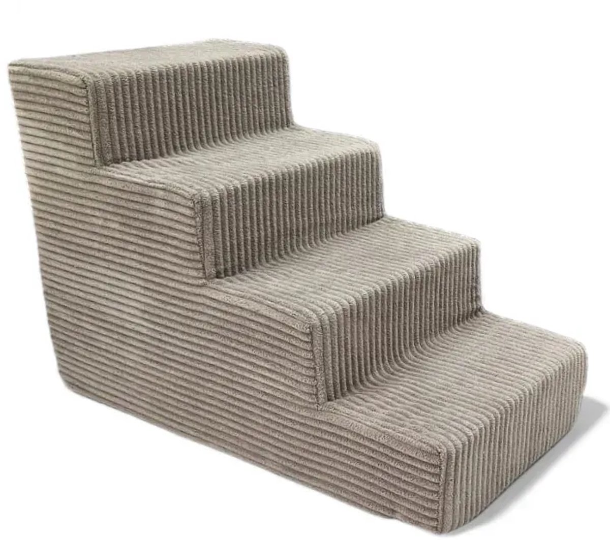Stabiele Hondentrap 4 Treden – Huisdier Rampa & Trap voor Sofa, Bed – Anti‑Slip & Comfortabel, beige
