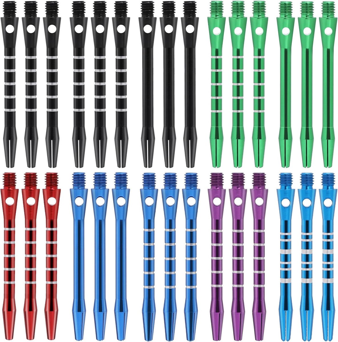 Dartpijl Stelen - Reserve Onderdelen - Darts Spelen - Aluminium Constructie - 53 mm Lengte - Kleurrijk