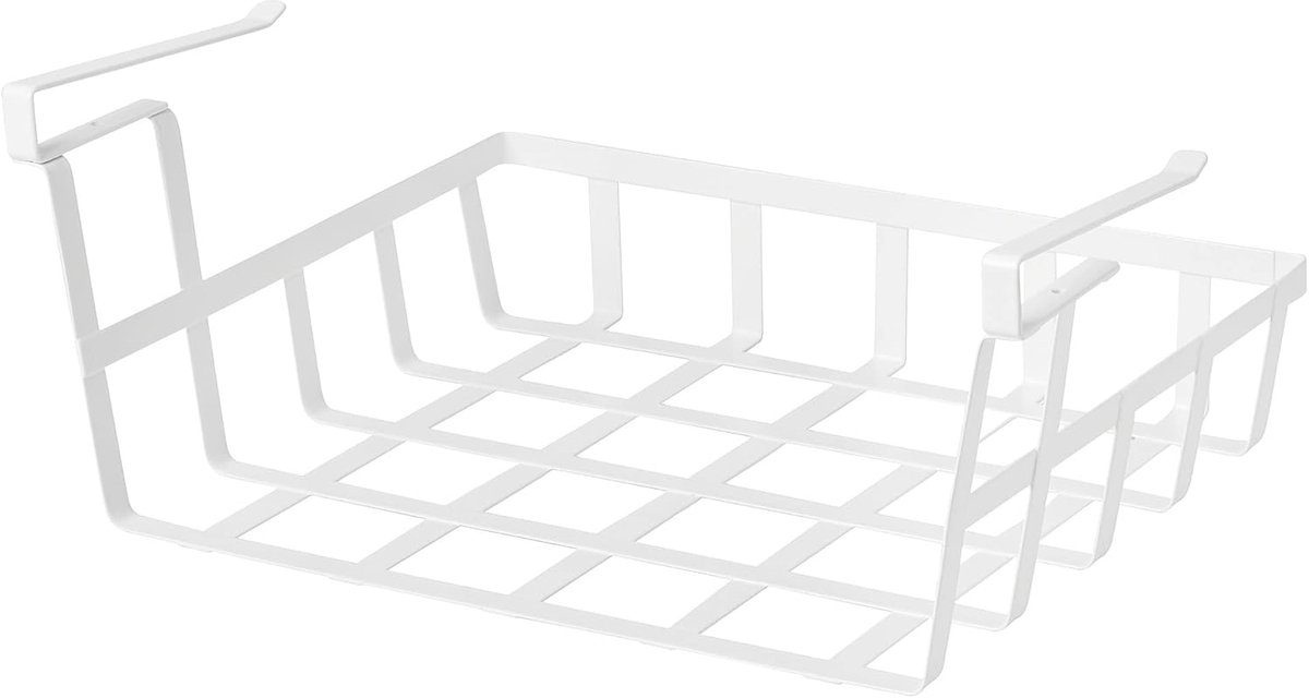 Hangmand - Opbergmand - Extra Opbergruimte - Gebruikt Kastruimte - 36x26x14 cm - Wit