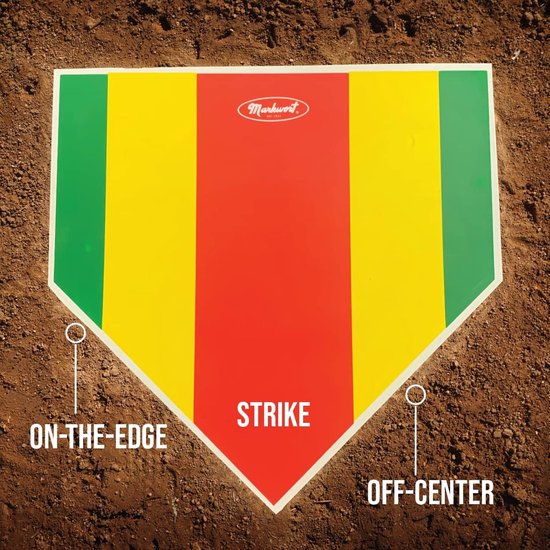 Trainingsplaat - Honkbal Oefenplaat - Slagzone Training - Visuele Feedback - Standaard Afmetingen - Rood van Merkloos — afbeelding 3