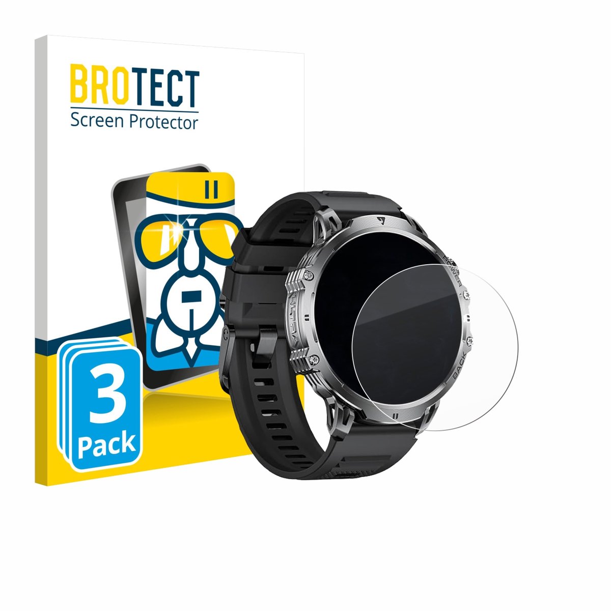 Screenprotector 3 Stuks voor LIGE EF13-B 1.85" Beschermglas transparant