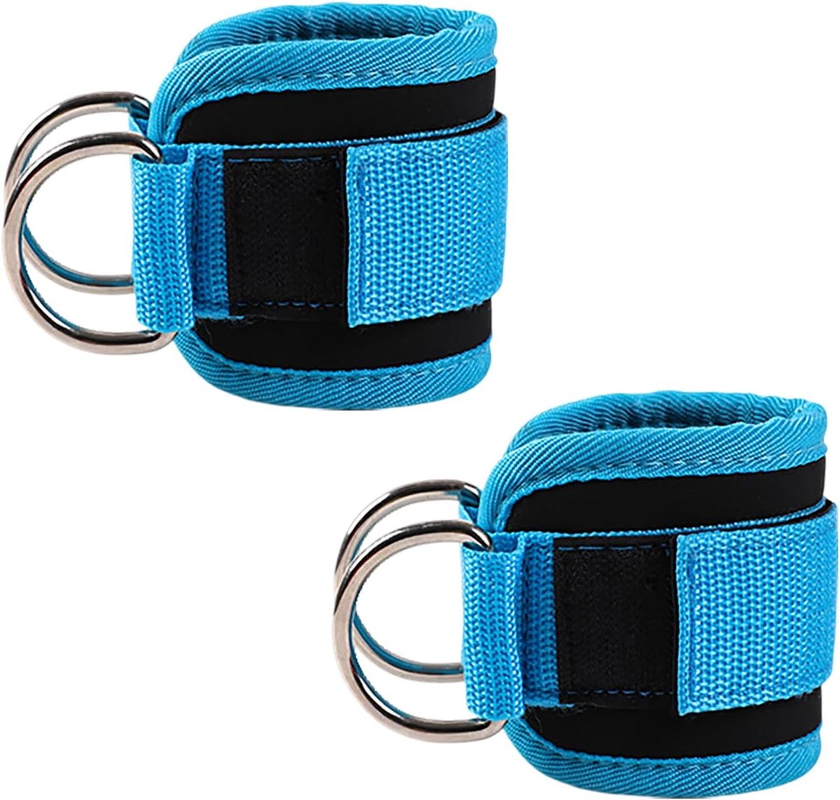 Enkelbanden Sportschool - Fitness Banden - Been Oefeningen - Verstelbare Klittenband - 2 Stuks - Blauw