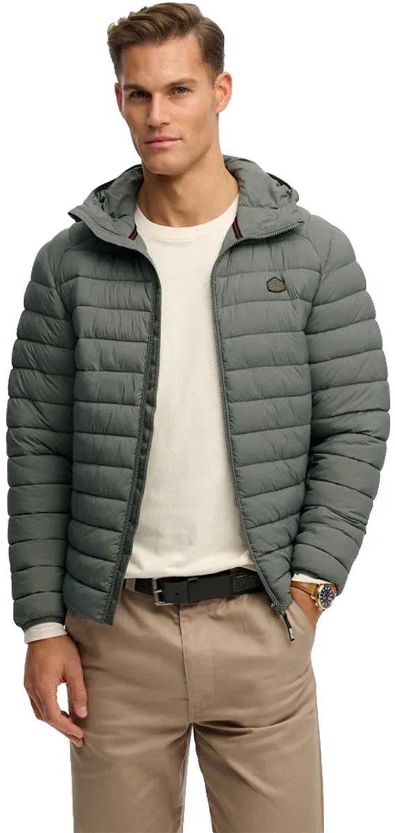 Superdry Hooded Fuji Lite Jas Heren Gewatteerde jassen Grijs