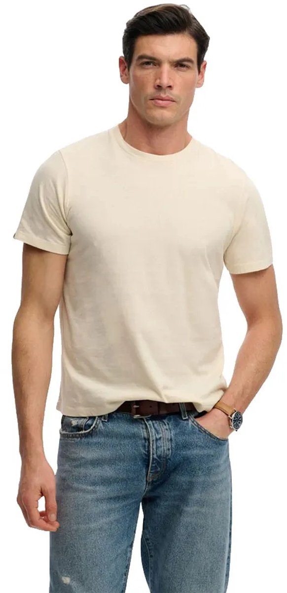 Superdry Classic Essential T-shirt Heren T-shirts Beige