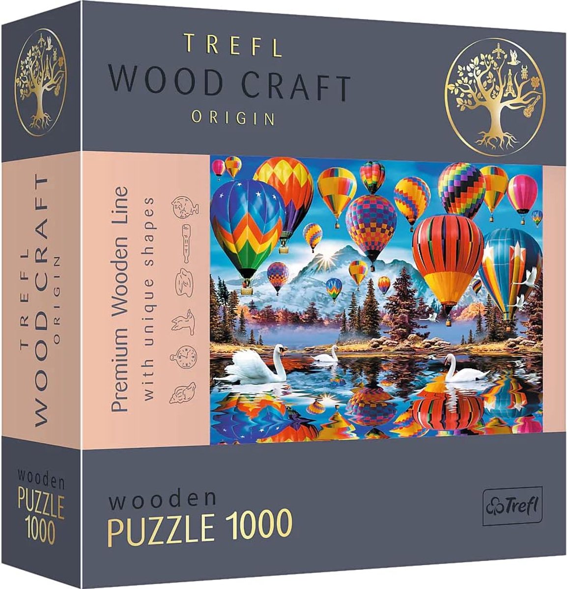 Houten Puzzel - Jigsaw Puzzel - Ontspanning Thuis - Onregelmatige Vormen - 1000 Stukjes - Kleurrijke Ballonnen