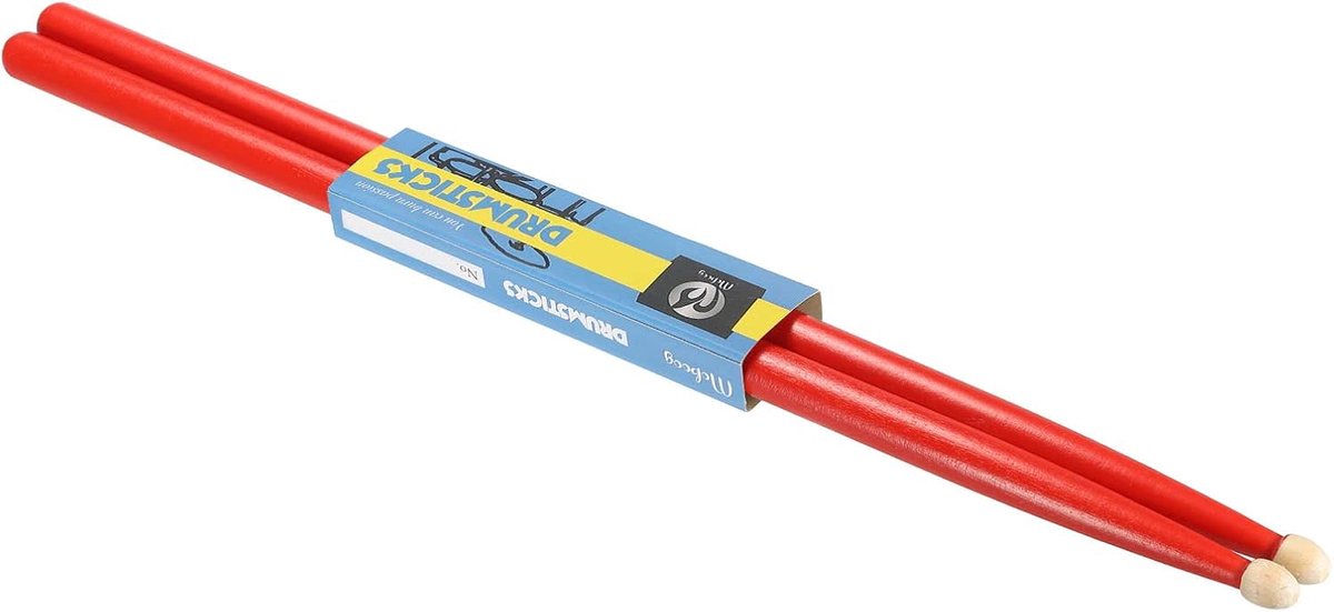 Drumstokken - Percussie Stokken - Muziek Maken - Esdoornhout Materiaal - 39.3cm Lengte - Rood