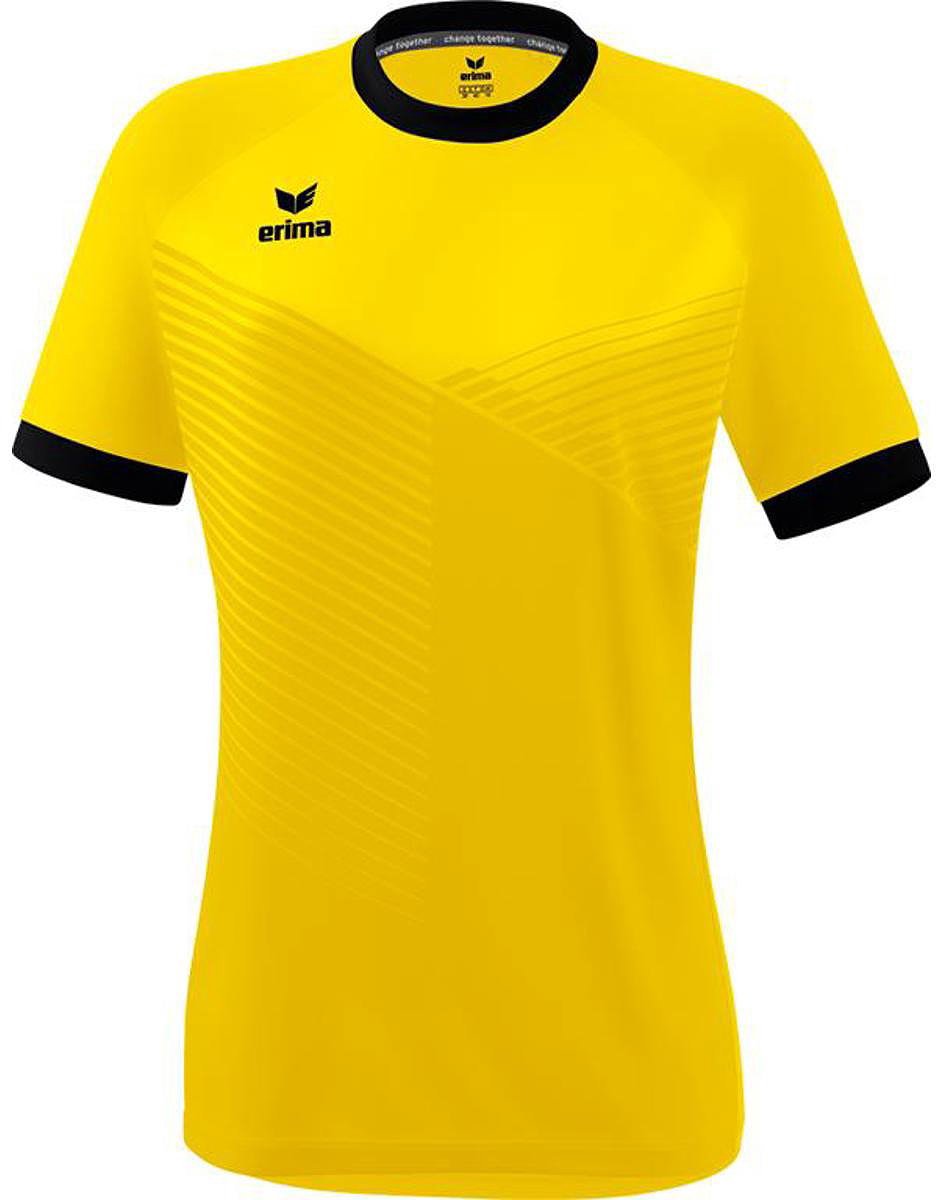 Erima Mantua Shirt Korte Mouw Dames - Geel / Zwart | Maat: 44