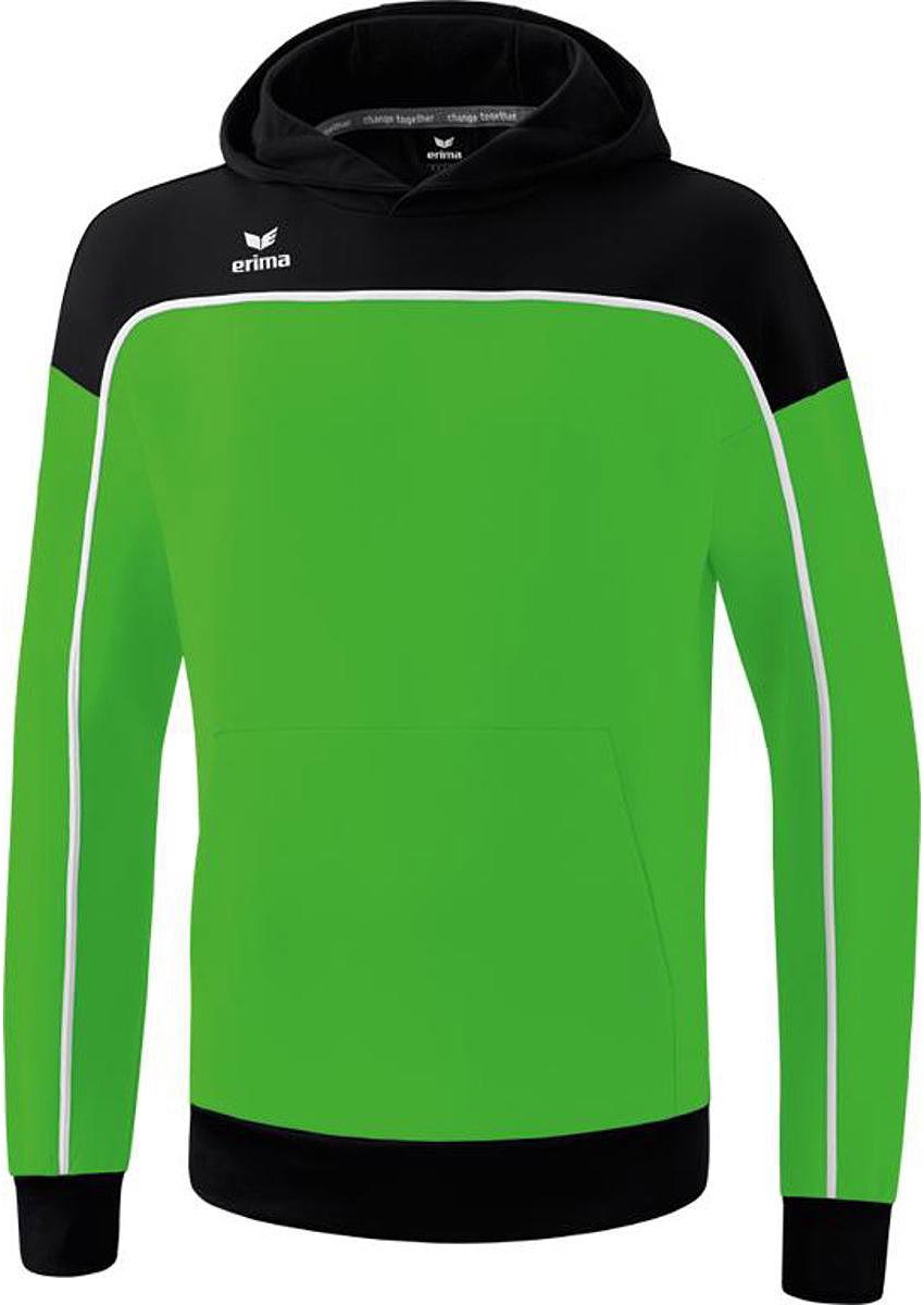 Erima Change Sweatshirt Met Capuchon Heren - Green / Zwart / Wit | Maat: S