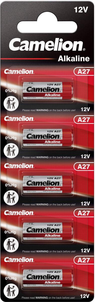 A27 Alkaline 12 Volt Camelion  5 stuks
