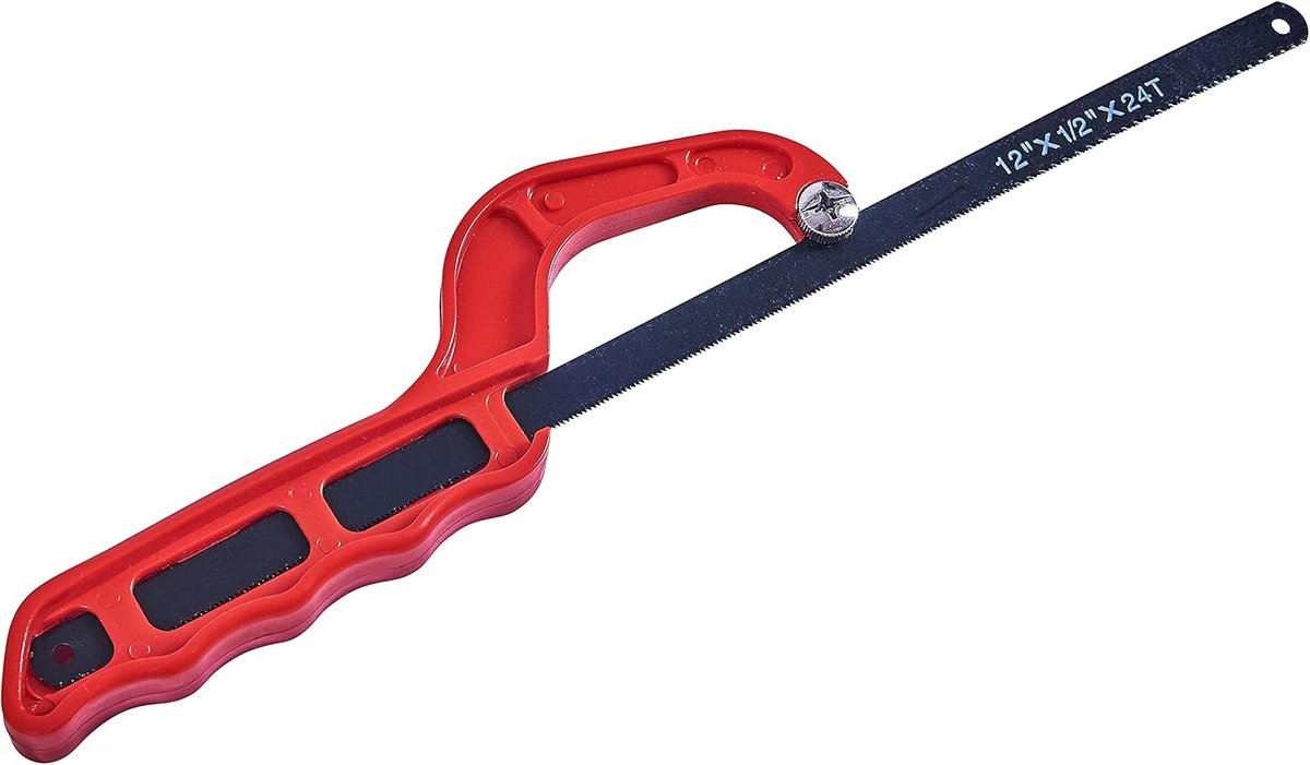 Mini Zaag - Handzaag Klein - Precisie Zagen - Robuust Ontwerp - 30cm Blad - Rood