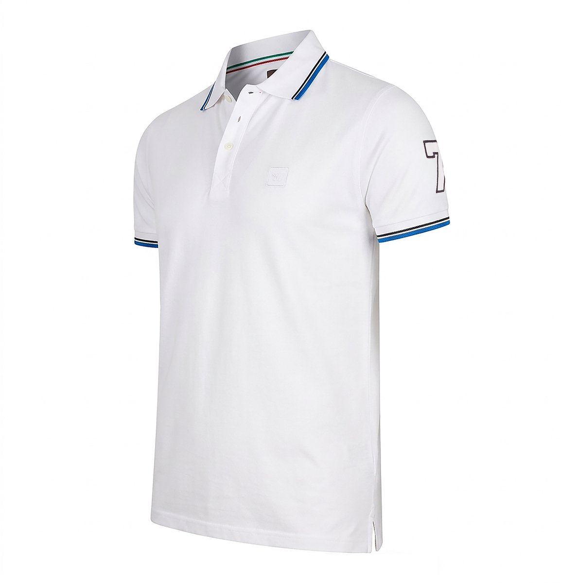 Cappuccino Italia - Heren Polo SS Polo Applique Pique - Wit - Maat L