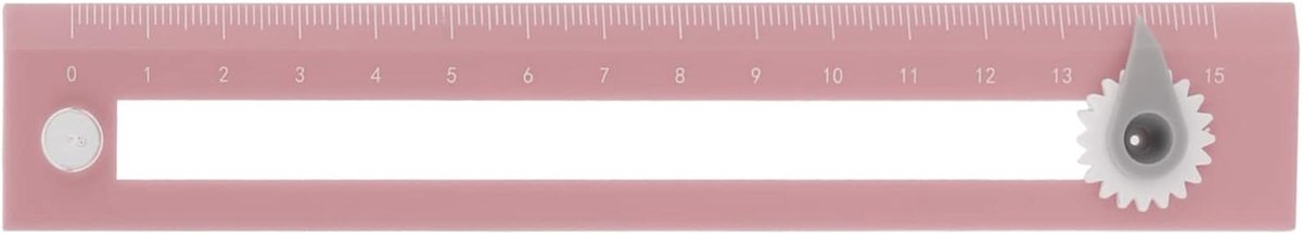Kompasliniaal Tekenliniaal - Creatief Tekeninstrument - Nauwkeurig Tekenen - Twee in één ontwerp - 17 cm lengte - Roze