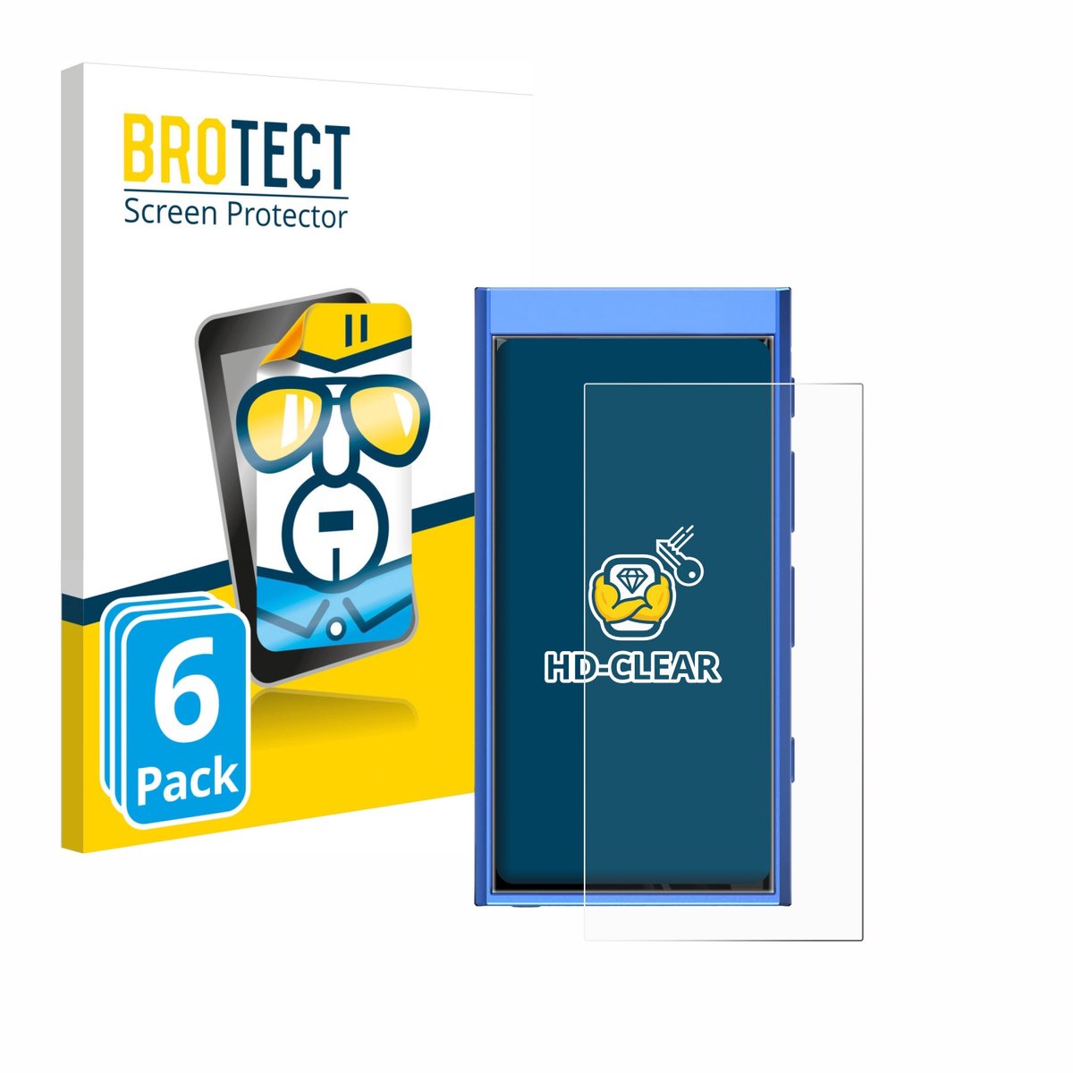 BROTECT - Screenprotector voor Hiby Digital M300 - Folie Beschermfolie transparant 6 Stuks